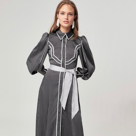 New! C/MEO Collective Satin Nearby Maxi Dress
